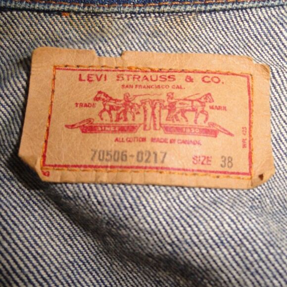 ⚫️Harley Davidson Vintage LEVIS Denim Jacket Harley Davidson Logo - Picture 7 of 8